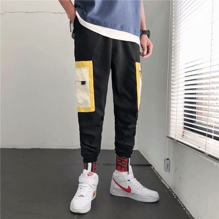 Season New Style Closing Feet Overalls Men'S National Tide Wild Big Pocket Men'S Pants Japanese Loose Casual Pants - MRSLM