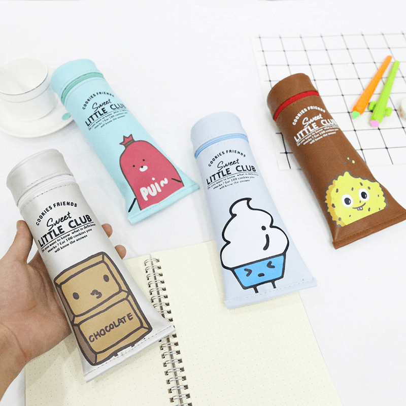 WPM PC-CB03 Creative Shape Toothpaste Pencil Case Cartoon Pencil Bag School Supplies Storage Bag - MRSLM