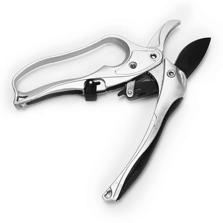 Ratchet Carbon Steel Pruning Shear Gardening Tree Flower Labor Saving Pruner Cutting Tool - MRSLM