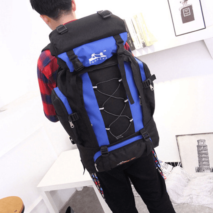 60L Nylon Backpack Waterproof Sports Travel Hiking Climbing Shoulder Bag Unisex Rucksack - MRSLM