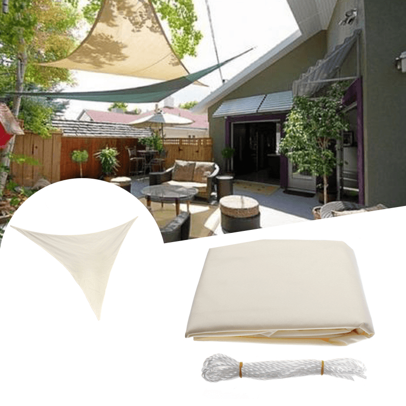 3.5M/11Ft Triangle Sun Shade Sail UV Water Resistant Canopy Patio Garden Tent Awning - MRSLM