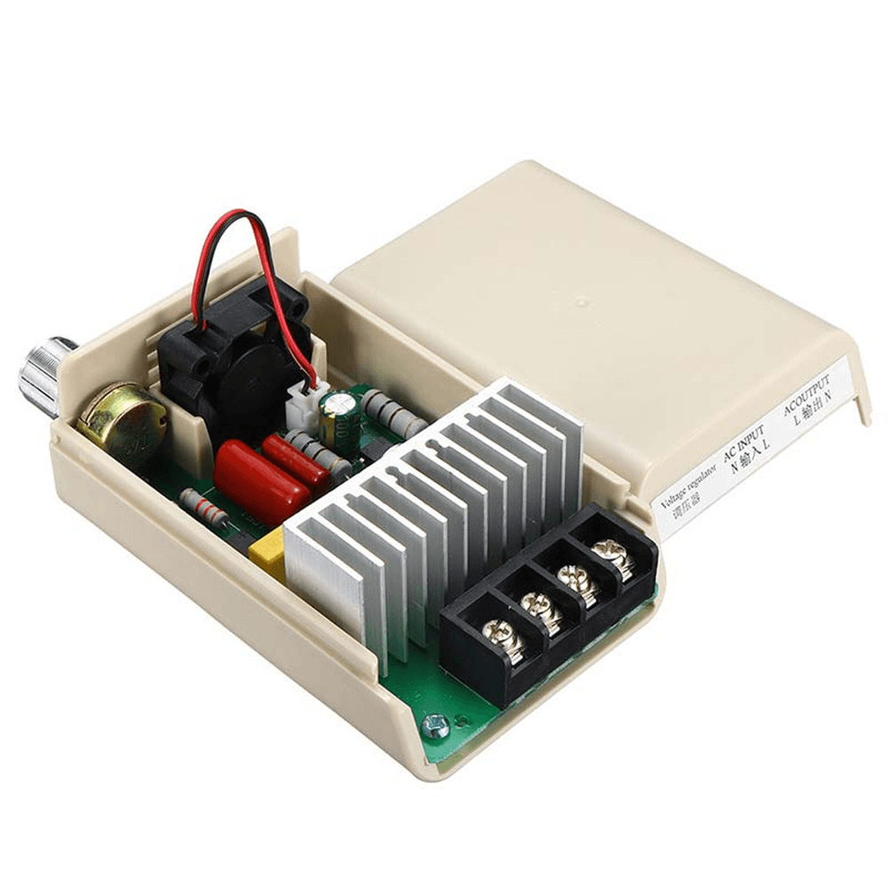 4000W 220V AC Voltage Regulator Built-In a Cooling Fan Voltage Controller Motor Speed Controller - MRSLM