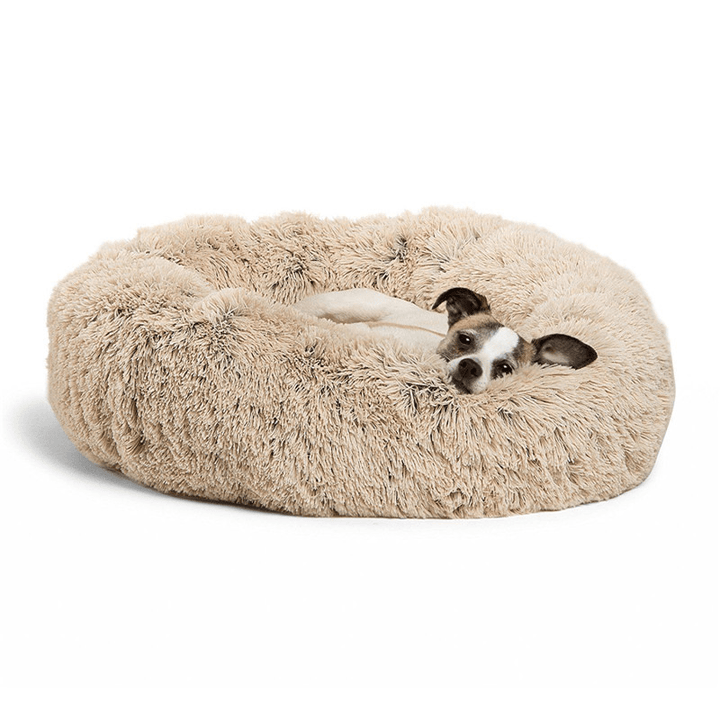 Pet Bed Comfortable Donut Cuddler round Dog Kennel Ultra Soft Washable Dog and Cat Cushion Bed Winter Warm Sofa - MRSLM