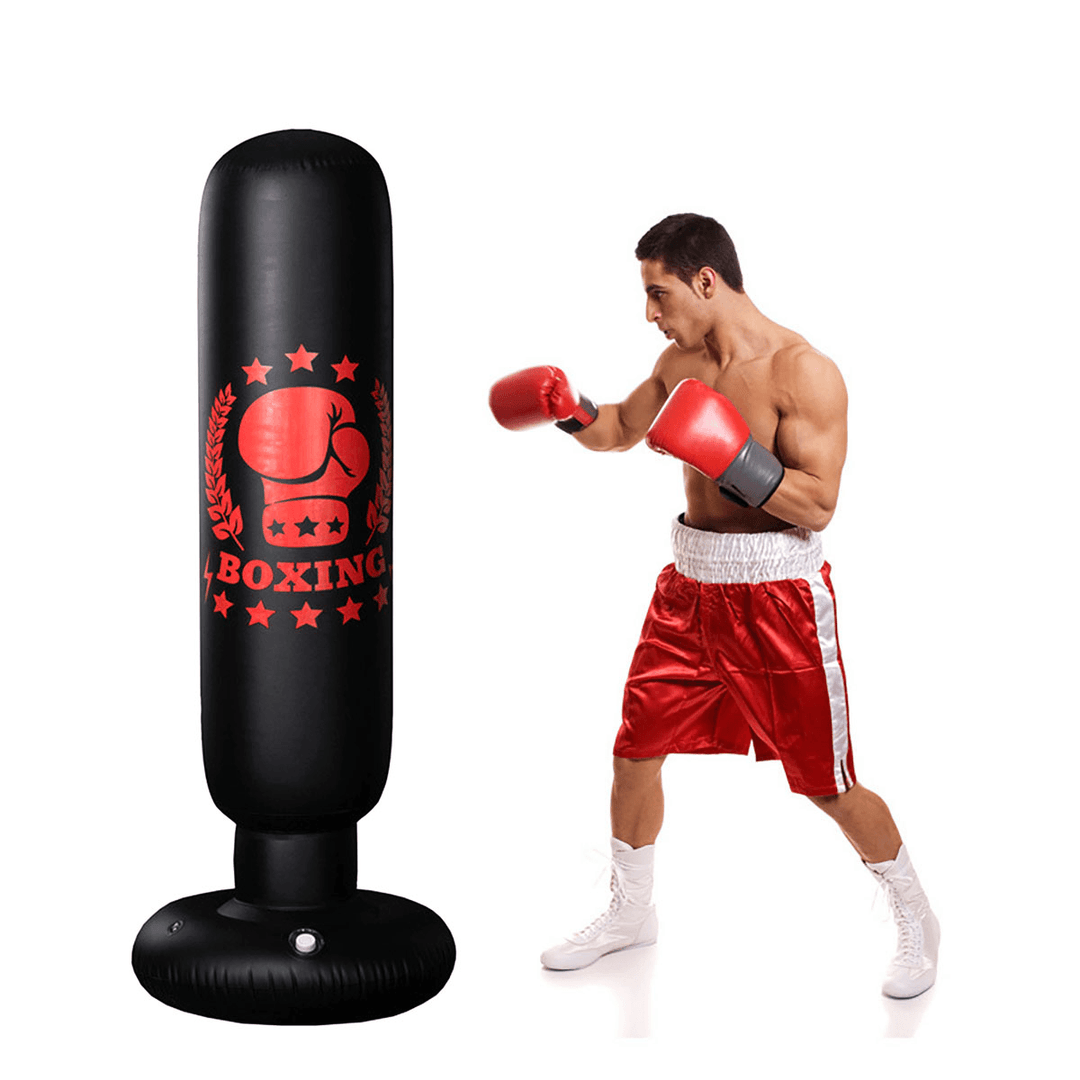 160CM Free Standing Inflatable Boxing Punch Bag Kick Training Boxing Training Sandbag for Adults - MRSLM