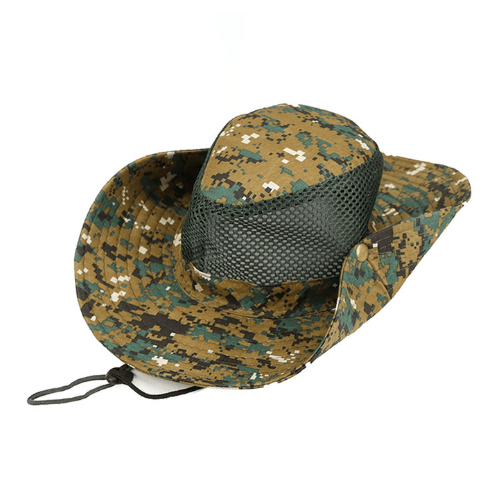 Outdoor Hat Digital Camouflage Hat Fisherman Hat Fishing Hat Sun Visor Big Brim Hat Mountaineering Hat Benni Hat Korea - MRSLM