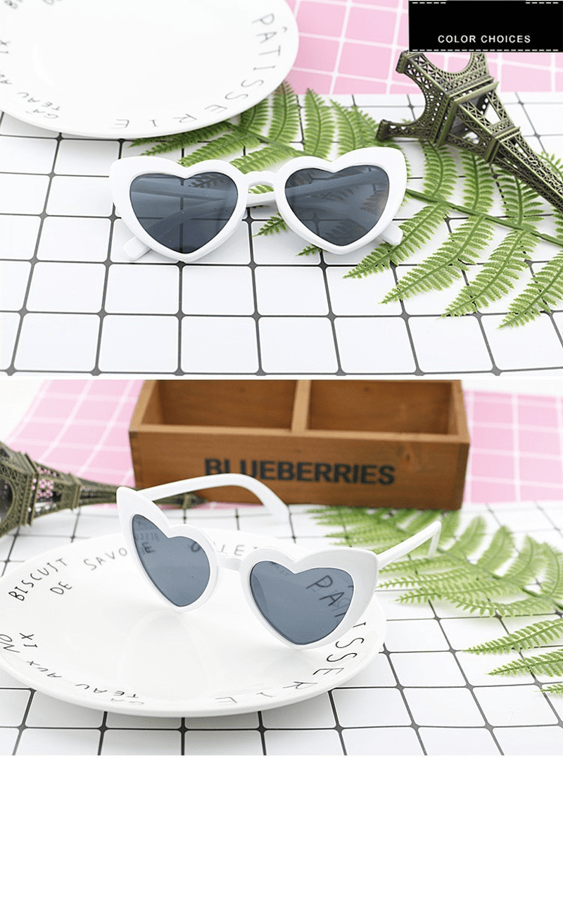 Fashionable Cute Heart-Shaped Ladies Sunglasses - MRSLM