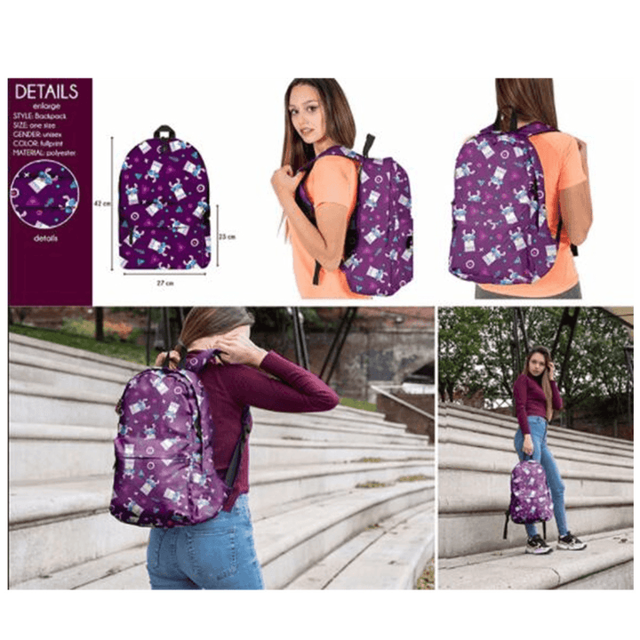 Women Men Best Backpack Girl School Shoulder Bag Rucksack Satchel Travel Handbag - MRSLM