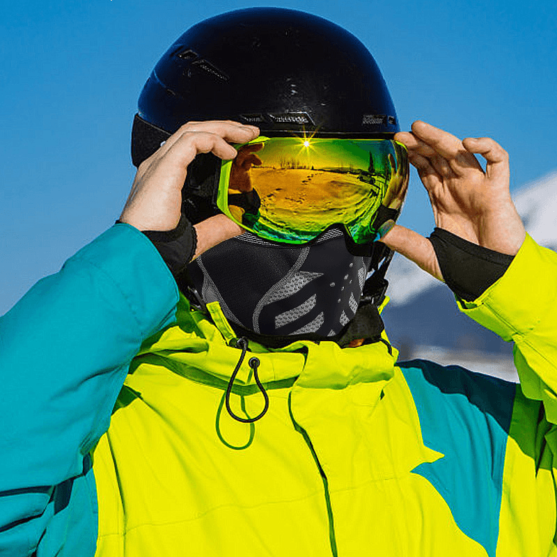 WEST BIKING Winter Sport Cycling Face Mask Reflective Men Women Scarf Balaclava Neck Warmer Ski Bicycle Motocycle Head Cap - MRSLM