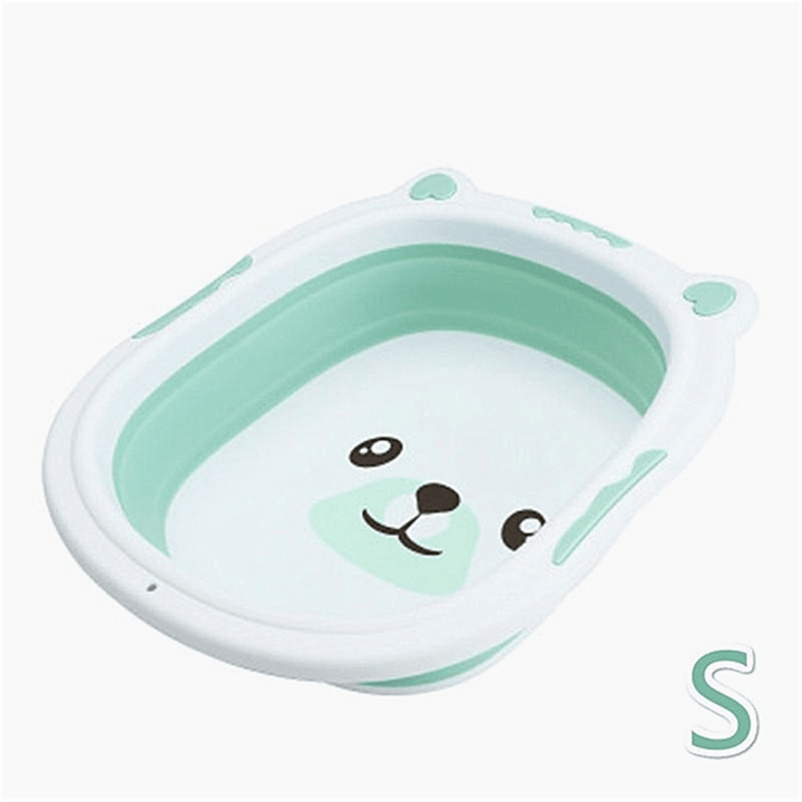 Baby Portable Folding Basin Washbasin for Kids Cute Cartoon Foldable Bath Tub - MRSLM