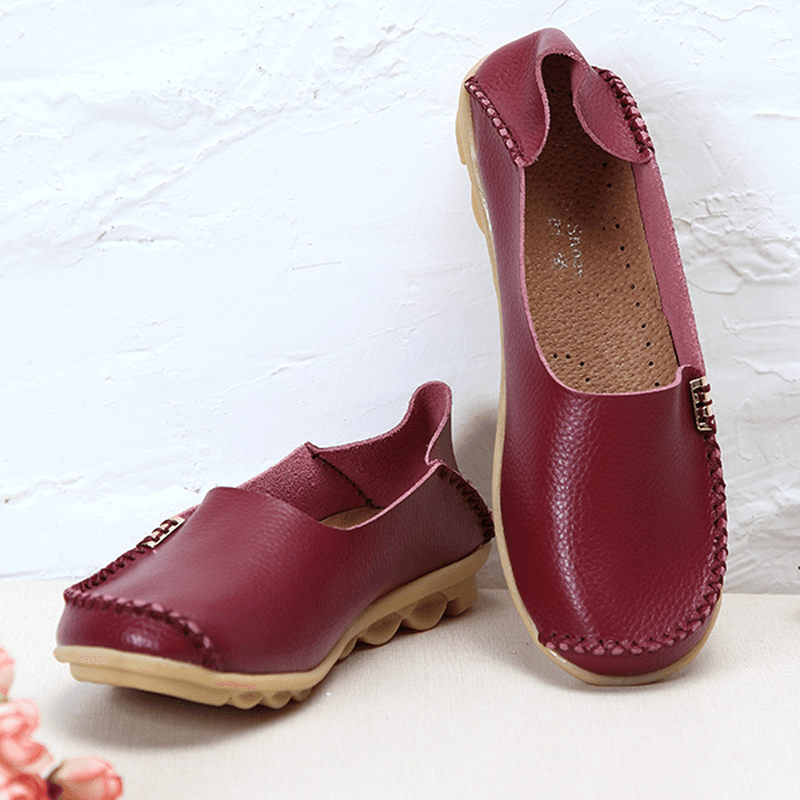 US Size 5-13 Women Flat Shoes Casual Comfortable Outdoor Slip on Loafers - MRSLM