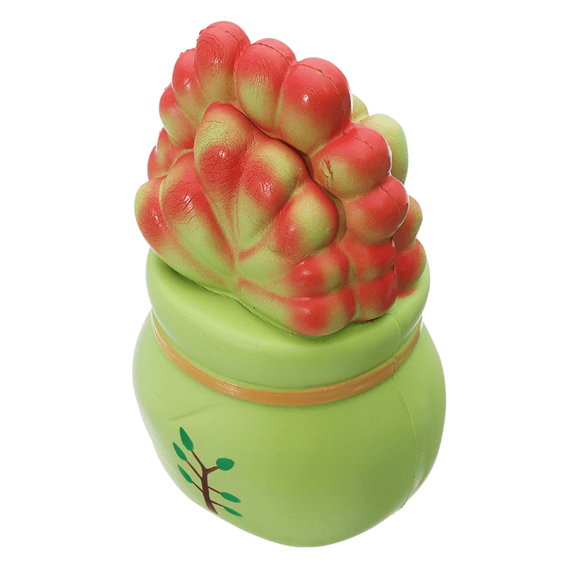 Vlampo Licensed Slow Rising Squishy Potted Succulents Lucky Plant Home Decoration Stress Release Toy 14Cm - MRSLM