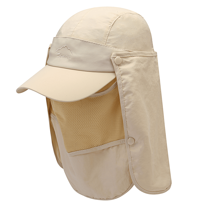 Collrown Sun Protection Cover Face Visor Outdoor Fishing Hat Summer Quick-Drying Cap Breathable Hat Baseball Cap - MRSLM