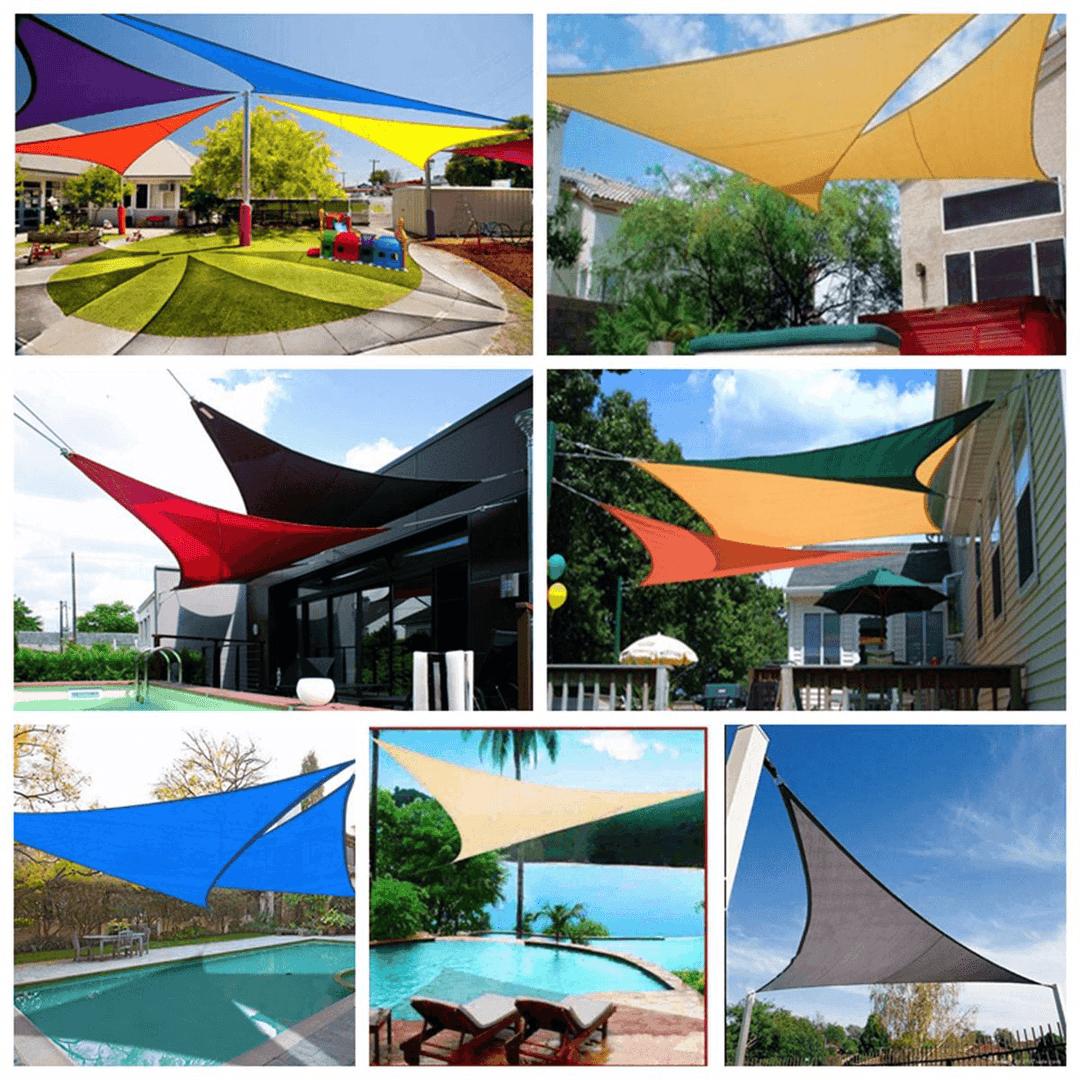 300D 160GSM Sun Shade Sail Waterproof UV Garden Patio Awning Canopy Tent Sunshade Shelter Outdoor Camping - MRSLM