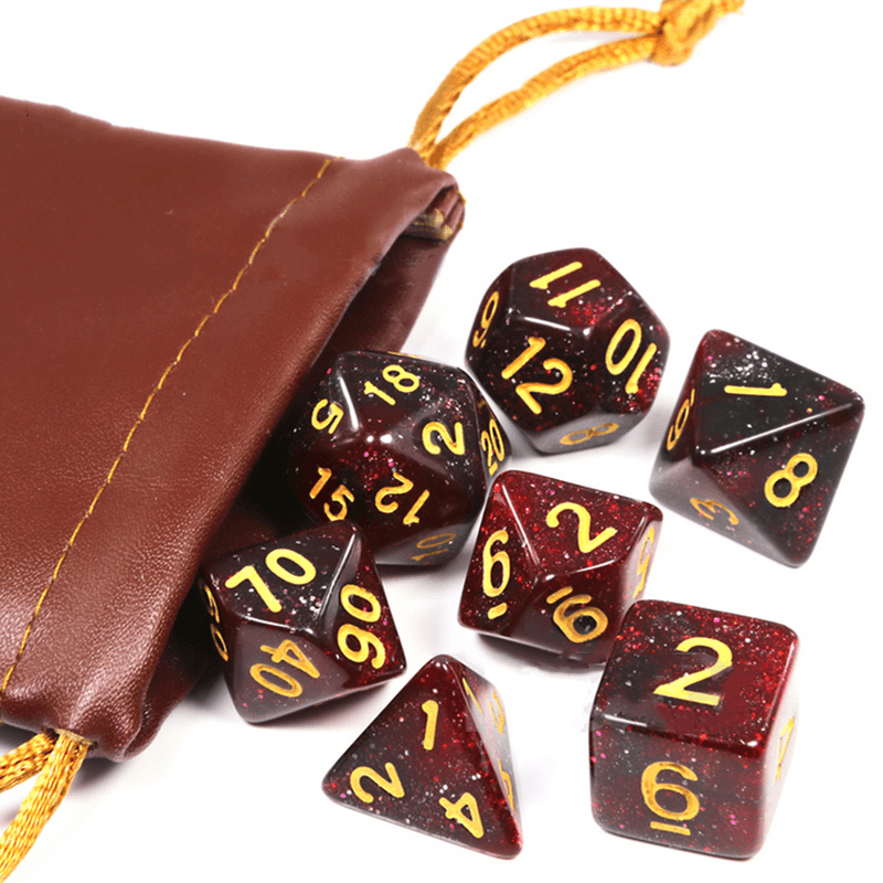 7PCS T&G Creative Universe Galaxy Polyhedral Dices Set for DND Game Desktop Games - MRSLM