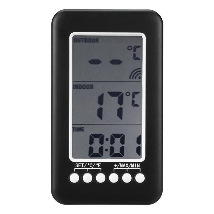 Wireless Digital LCD Display Thermometer Radio Wave Time Adjust Thermometer - MRSLM