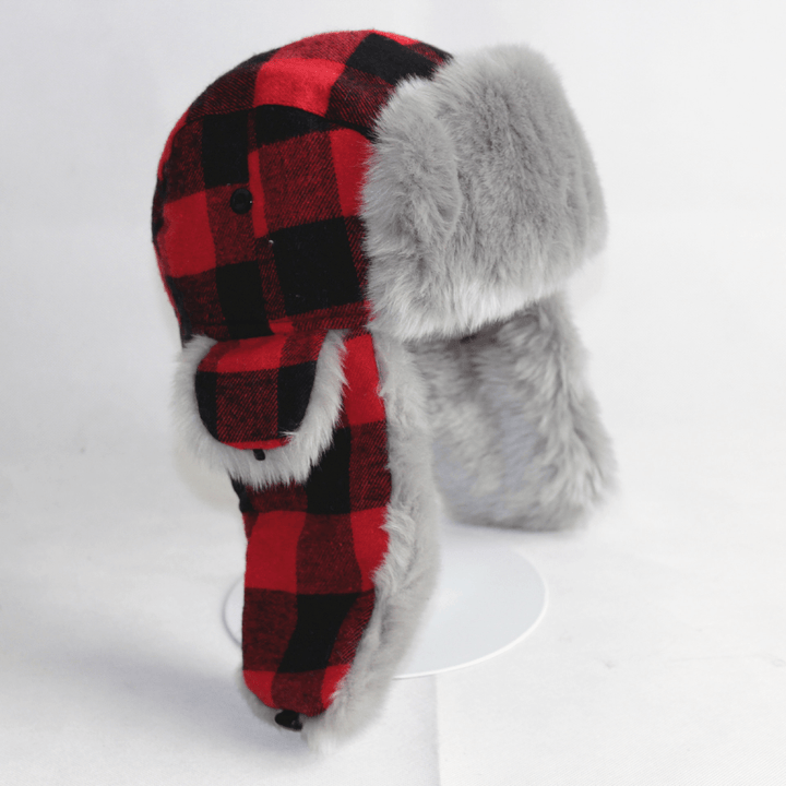 New Plaid Lei Feng Hat Men'S and Women'S Winter Hat - MRSLM