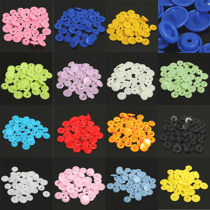 150Pcs/Set Plastic Resin T5 Fastener Snap Kam Buttons Pliers Kit DIY Crafts - MRSLM