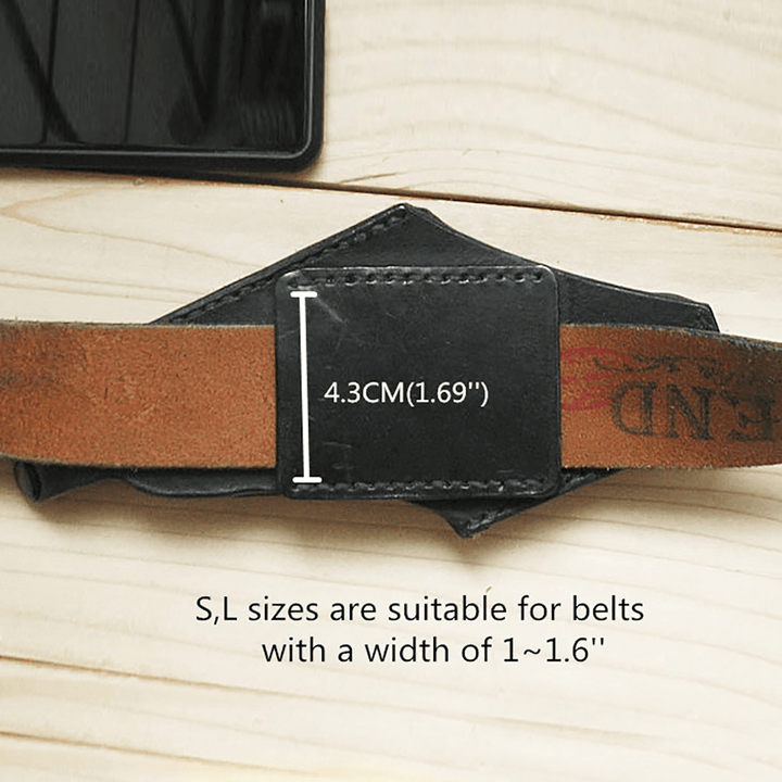 Men Genuine Leather Fanny Pack 4.7Inch~6.5 Inch Phone Bag Waist Bag Easy Carry EDC Bag for Outdoor - MRSLM