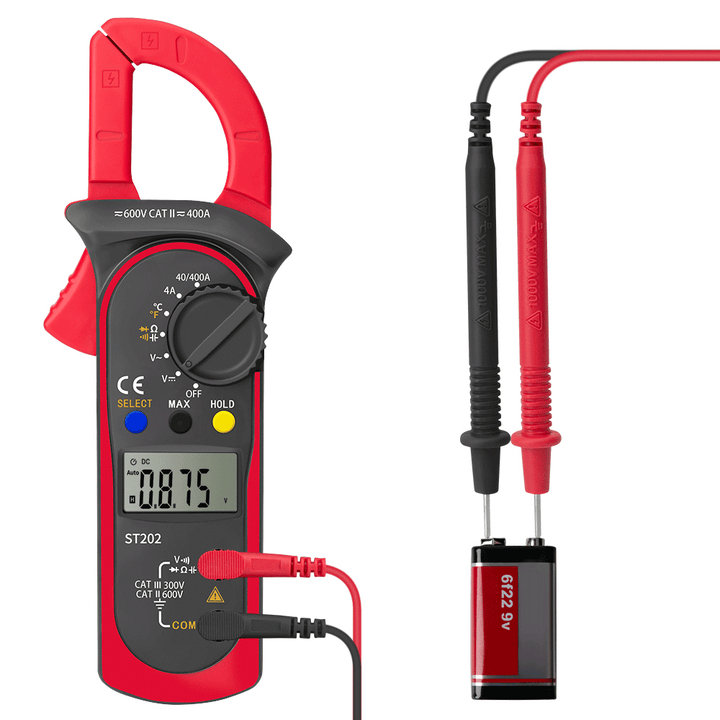 ANENG ST202 Digital Clamp Multimeter Resistance Ohm Transistor Testers Current Voltmeter Lcr Clamp Meter with Temperature - MRSLM