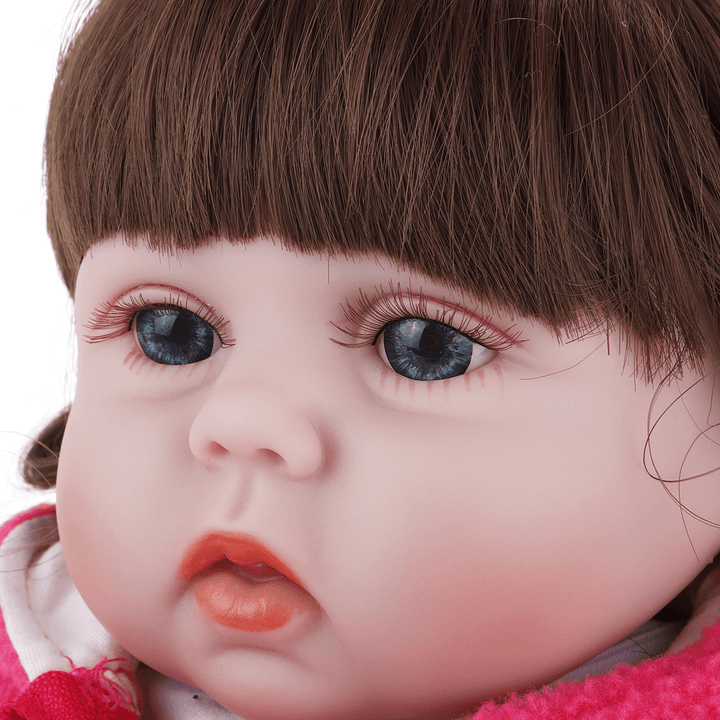 Lifelike Newborn Dolls Curly Hair Doll Handmade Silicone Dolls Sleeping Doll Children'S Toys Gifts - MRSLM