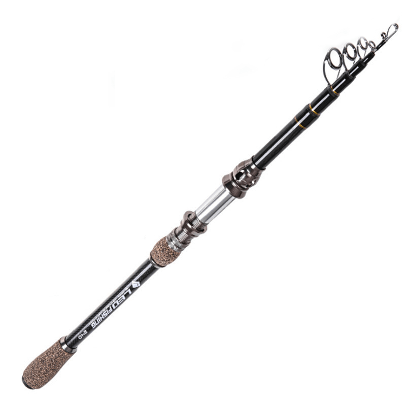 LEO Carbon Fiber 1.8/2.1/2.4/2.7M Fishing Rod Handle Fishing Pole Travel Portable Telescopic Fishing - MRSLM