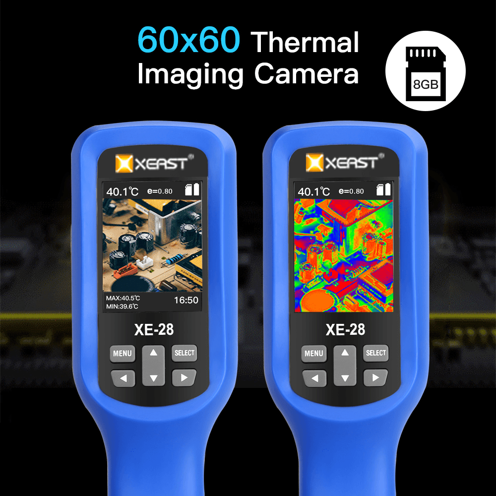 XEAST XE-27 XE-28 Ultra-Cool and Ultra-Clear Color 2.5-Inch LCD Display Thermal Imager 60*60 Resolution Infrared Thermometer - MRSLM