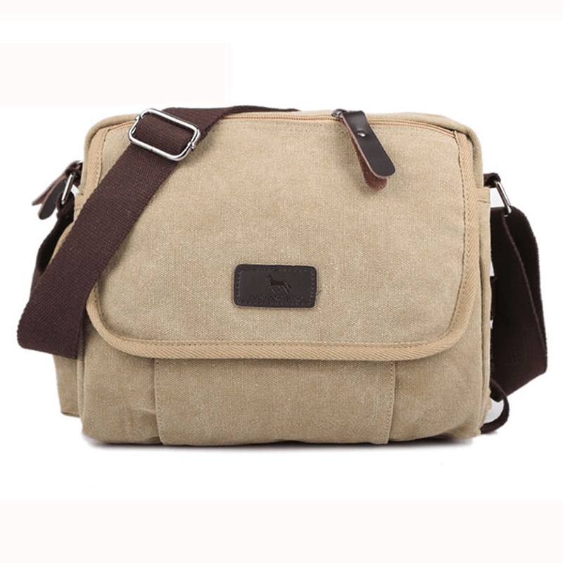 Canvas Outdoor Travel Leisure Shoulder Men Women Retro Capacity Crossbody Bag - MRSLM