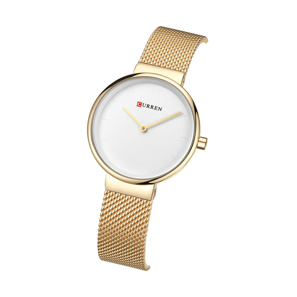 CURREN 9016 Women Quartz Watch Casual Style Simple Dial Luxury Alloy Strap Lady Wristwatch - MRSLM