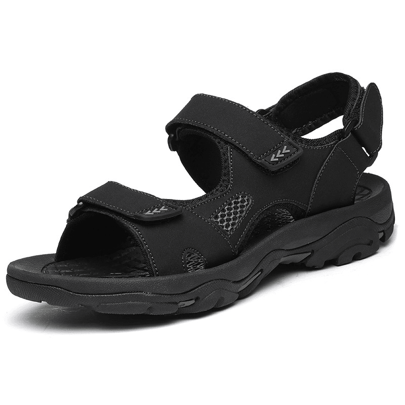 Men Microfiber Breathable Non Slip Opened Outdoor Casual Beach Sandals - MRSLM