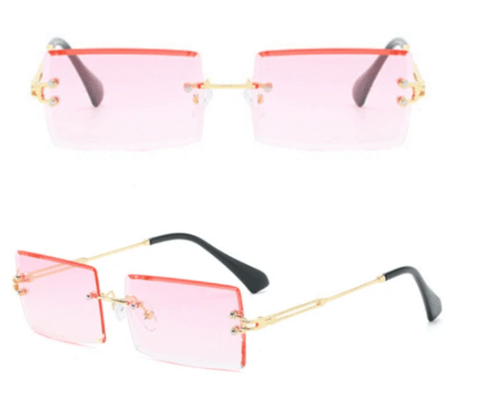 Sunglasses Rimless Diamond Cut-Edge Sunglasses Square Square - MRSLM