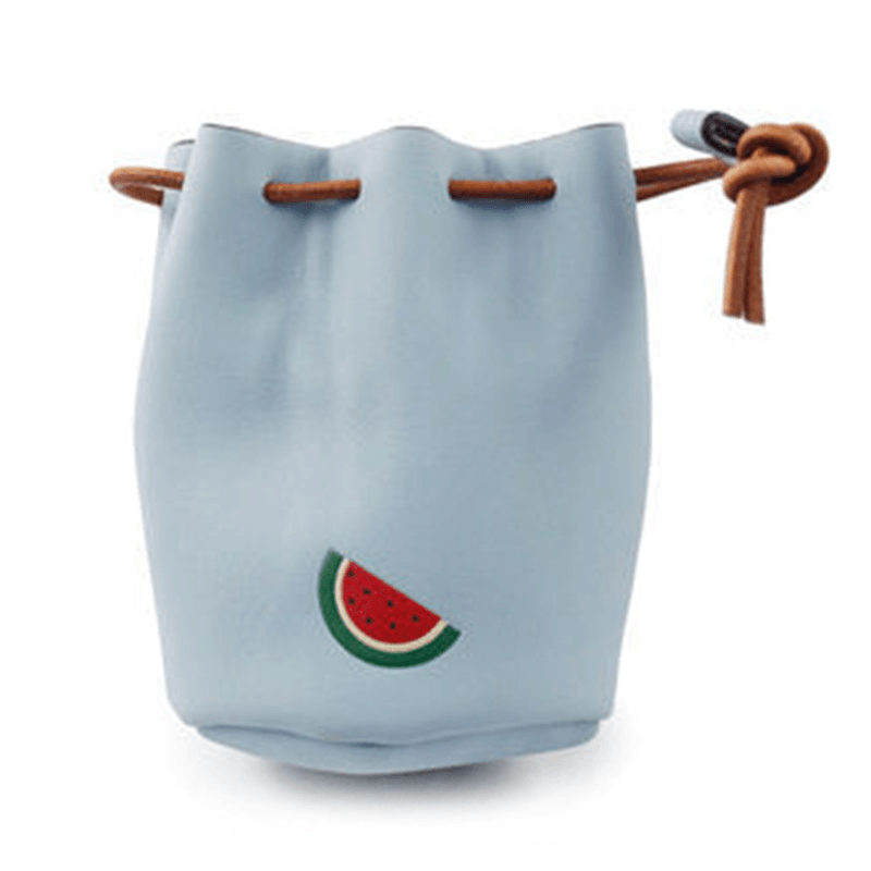 Women Pu Leather Fruit Pattern Coin Bag String Change Bag - MRSLM