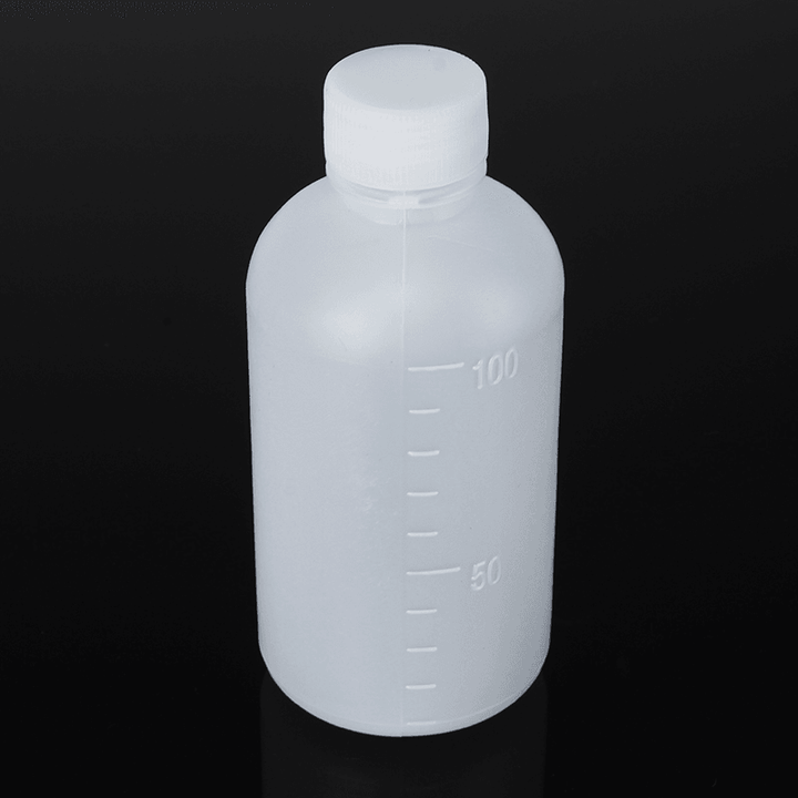 100Ml Empty Plastic Sample Reagent Liquid Storage Bottle Graduated Small Mouth Laboratory Container - MRSLM