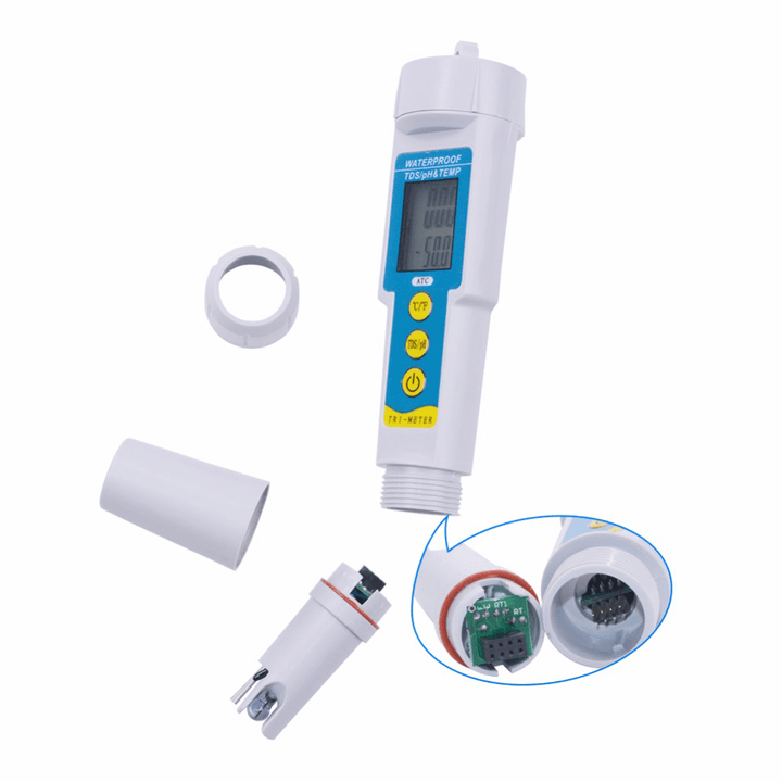 PH-986 3 in 1 Water Tester Multi-Parameter PH Monitor TDS PH Meter Aquarium Acidometer Drink Water Quality Analyser - MRSLM