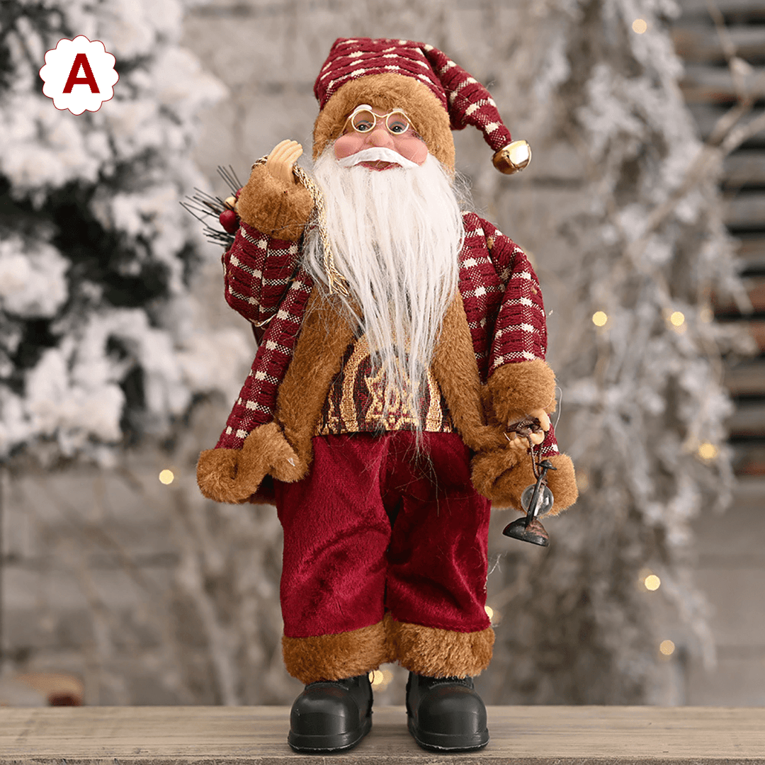 Santa Claus Doll Merry Christmas Tree Figurine Ornament Kid Toy Gift Desktop Decoration - MRSLM