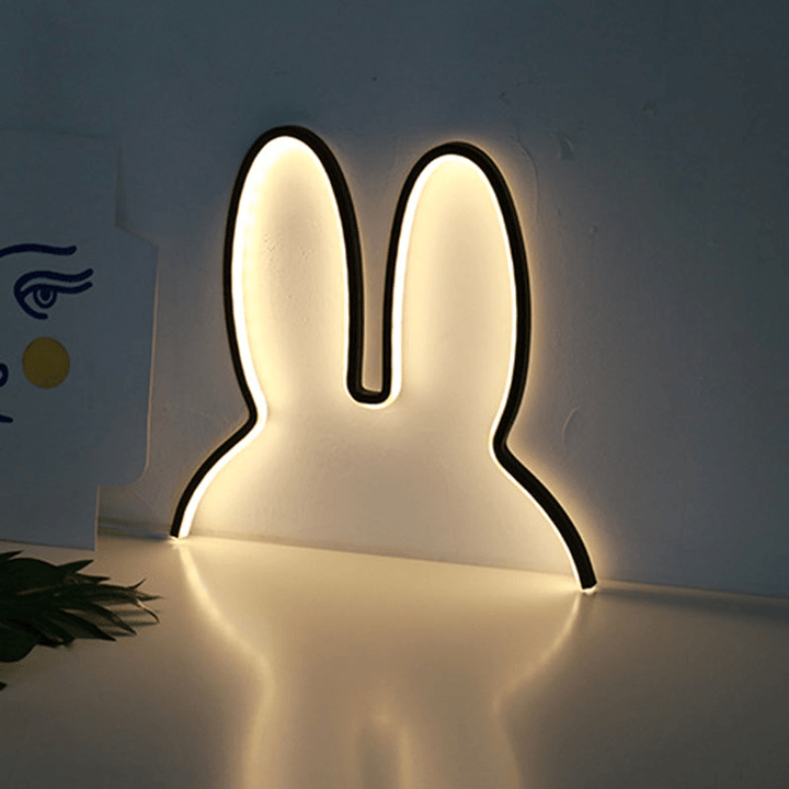 Ins Nordic Style Children Decoration Creative Led Lamp Rabbit Night Light - MRSLM