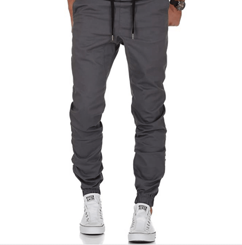 Tethered Elastic Sports Workwear Men'S Casual Trousers - MRSLM