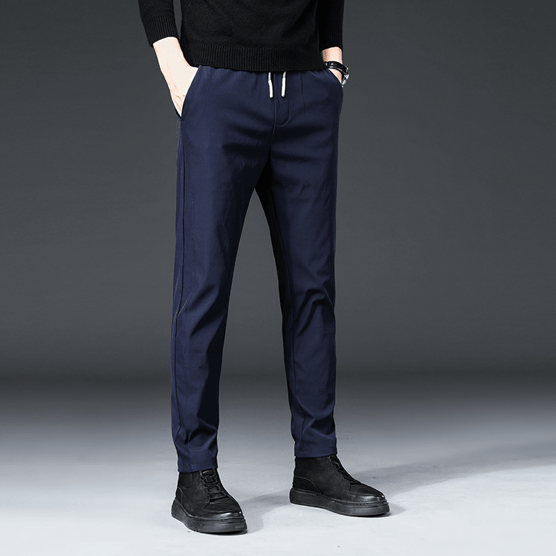 Men'S Casual Pants Stretch Slim Fit All-Match Men'S Wear-Free - MRSLM