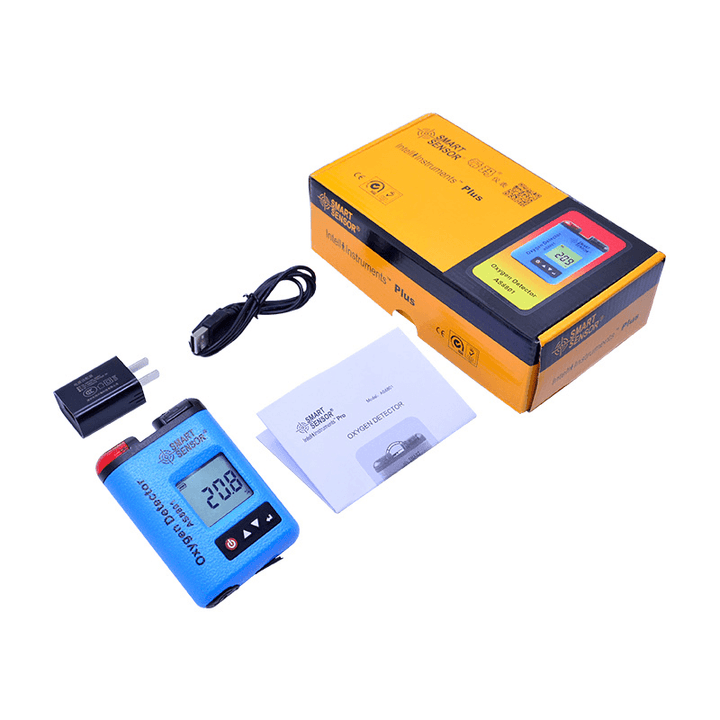 AS8801 Oxygen Gas Monitor Oxygen Gas Detector 0~30% VOL Oxygen Leak Location Determine Digital O2 Concentration Monitor - MRSLM