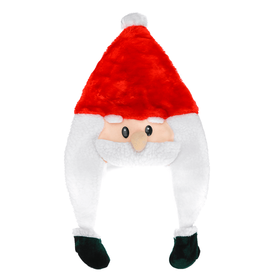 Unisex Christmas Xmas Novelty Plush Hat Santa Claus Hat Holiday Decoration - MRSLM