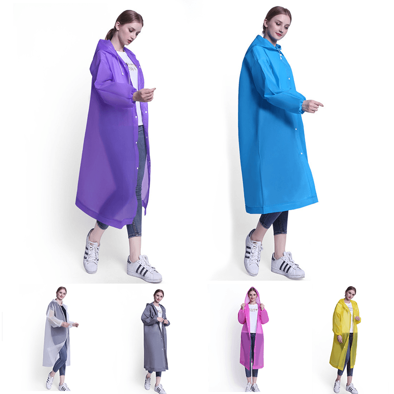 Non-Disposable Stylish Adult Lightweight Hooded Raincoat Breathable Tourism Outdoor Raincoat Environmental Protection Rainware Slicker Mackintosh - MRSLM