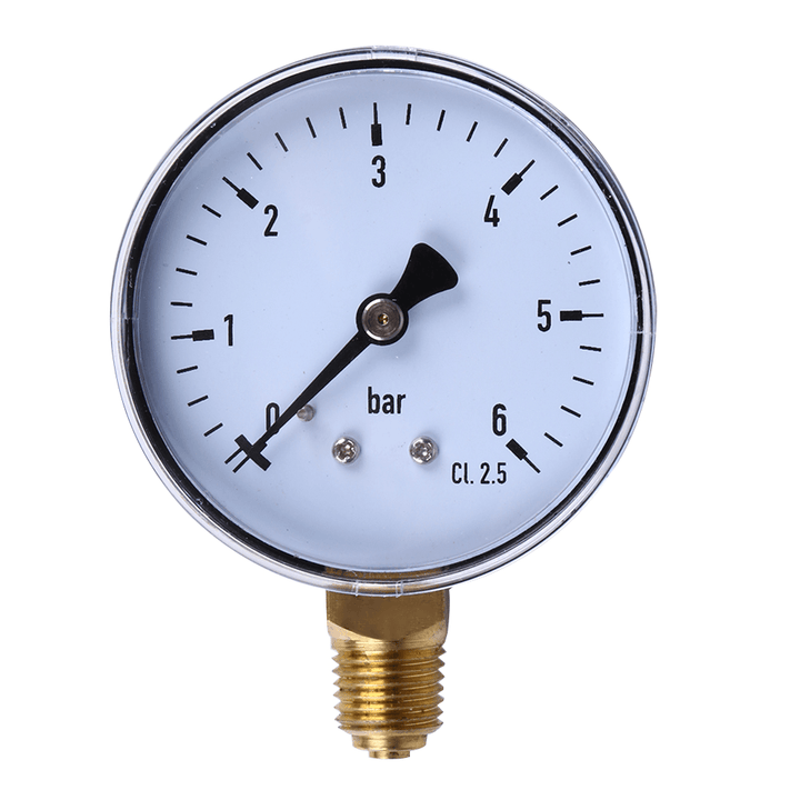 TS-60-6 6 Bar Mini Pressure Gauge Dial Air Compressor Meter Hydraulic Pressure Tester Accurate Measuring Tool - MRSLM