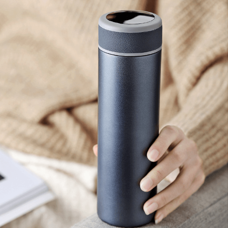 Ipree® 500Ml LCD Temperature Display Water Bottle Stainless Steel Vacuum Thermos Insulated Cup - MRSLM