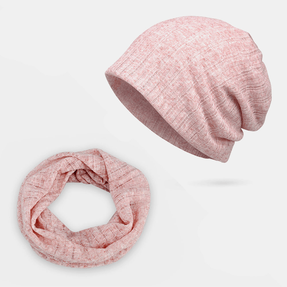 Hollow Breathable Beanie Hat Sunscreen Thin Scarf Hat Dual-Use Cap - MRSLM