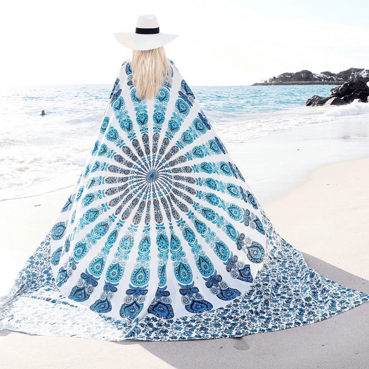 Honana WX-17 150X210Cm Bohemian Style Polyester Fiber Beach Shawl Mandala Rectangle Bed Sheet Tapestry - MRSLM