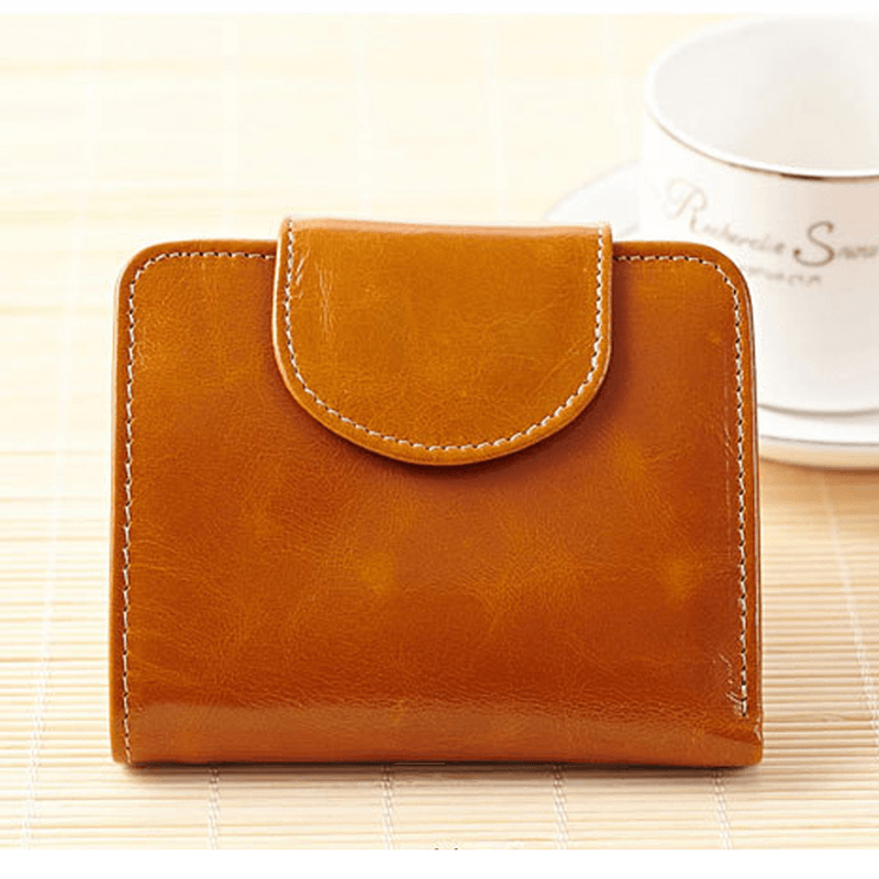 Women Genuine Leather Wallet Business Card Holder Purse - MRSLM