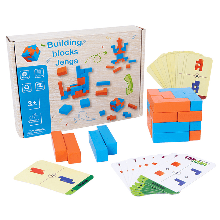 Logical Thinking Lock Code Building Blocks to Build Wooden Toys - MRSLM