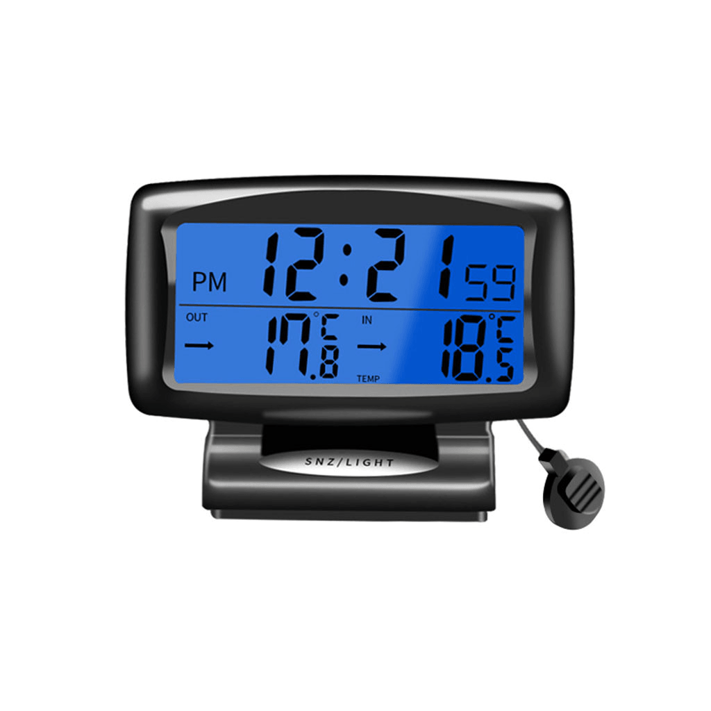 Portable 2 in 1 Car Auto Thermometer Clock Calendar LCD Display Screen with LCD Digital Display - MRSLM