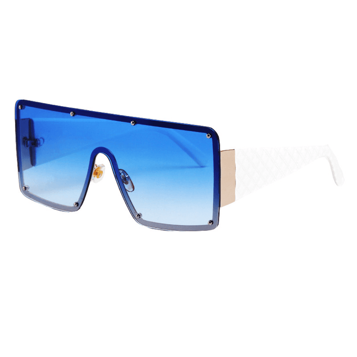 Large Square Frame One-Piece Sunglasses - MRSLM