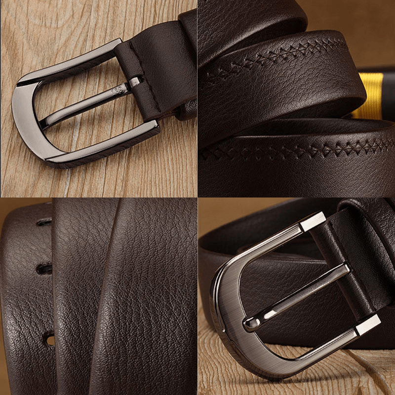 Men PU Leather Wear-Resistant 120CM Pin Buckle Retro Wild Casual Jeans Suits Belt - MRSLM