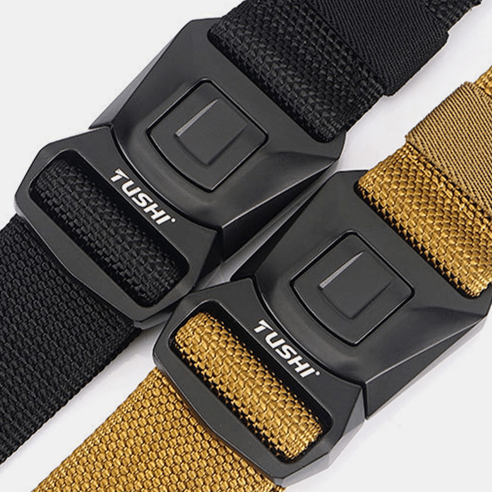 Men Nylon Quick Release Insert-Buckle 125Cm Breathable Quick-Drying Outdoor Safety Belt Training Tactics Belt - MRSLM